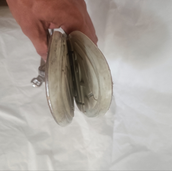 Prada Front Logo women's metallic Leather Thong Sandals size 38 - Picture 11 of 14